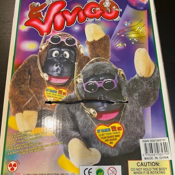 🎉 V.V. Go Dancing Gorilla Toy – Vintage Animated Figure w/ Box! 🎶🦍 - Picture 4 of 6